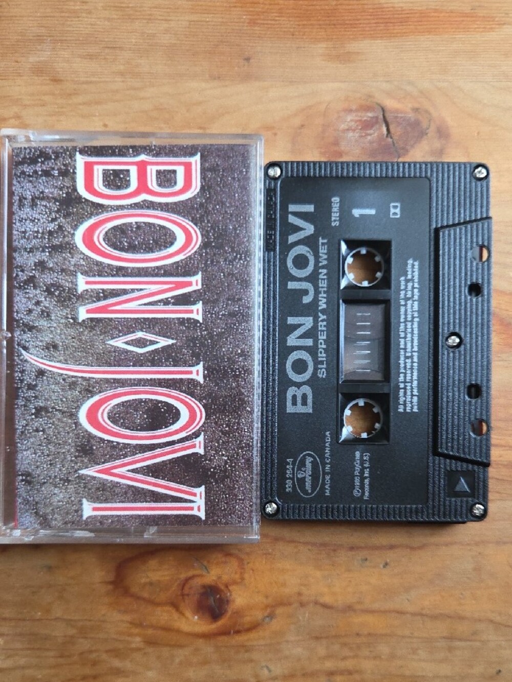 Bon Jovi 1986 Slippery When Wet Vintage Cassette Tape Original Glam Rock Album